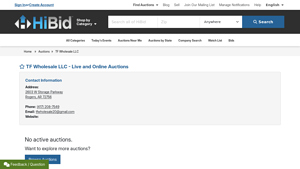 TF Wholesale LLC - Auctions