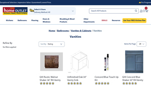 Home Outlet - Bathroom Vanities with Sinks