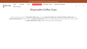 Hot Cup Factory - Disposable Coffee Cups