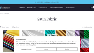 Ice Fabrics - Charmeuse Silk Satin Fabric
