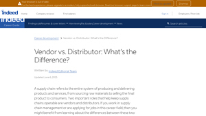 Indeed - B2C Relationships and Distribution