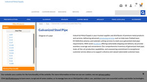 Industrial Metal Supply - Galvanized Steel Pipe
