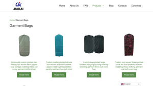 Jiakai Bags - Custom Non-Woven Garment Covers