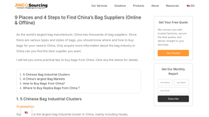 JingSourcing - Buying Bags from China