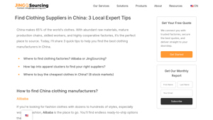 JingSourcing - Clothing Sourcing Solutions
