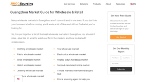 JingSourcing - Wholesale Markets for Clothing and Fabrics