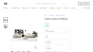 JNM Furniture - Soho Sofa In White