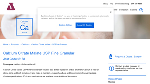 Jost Chemical - Calcium Citrate Malate USP