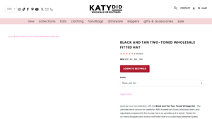 Katydid - Black and Tan Two-Toned Fitted Hat