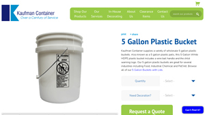 Kaufman Container - 5 Gallon Plastic Bucket