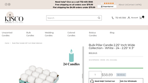 Kisco - Bulk White Pillar Candles