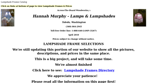 Lampshade Maker - Lampshade Frames Catalog