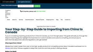 LCS Logistics - Importing from China to Canada