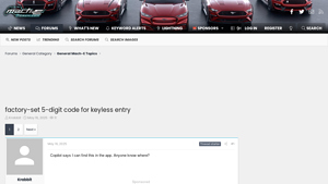 Ford - Keyless Entry Code
