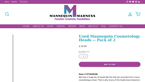 Mannequin Madness - Used Cosmetology Heads Pack of 2