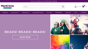 Mardi Gras Imports - Spp Bead 7mm Purple/Green/Gold Mix