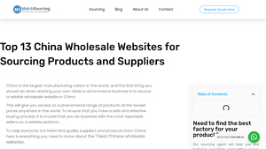 MatchSourcing - Top Chinese Wholesalers
