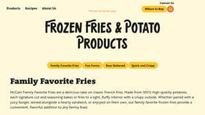 McCain Foods - Frozen French Fry Products