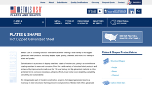 Metals USA - Hot-Dipped Galvanized Steel Products