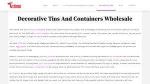 Metal Tin Pack - Custom Decorative Tins