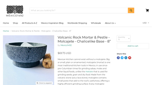 Mexico1492 - Volcanic Rock Mortar & Pestle