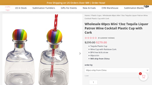 Mycrafix - Wholesale 60pcs Mini Tequila Cocktail Cups