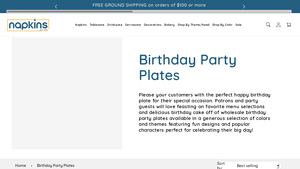 Napkins.com - Birthday Party Plates
