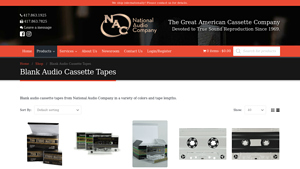 National Audio Company - Blank Cassette Tapes
