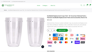 Preferred Parts - NutriBullet Replacement Cups (Tall - 24-Ounce)