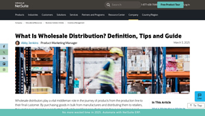 NetSuite - Wholesale Distribution Solutions