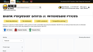 Ninja Transfers - Blank Polyester Shirts