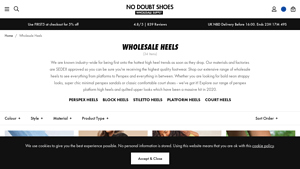 No Doubt Shoes - Black Barely There Strappy Block Heels