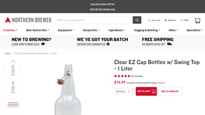 Northern Brewer - Clear EZ Cap Bottles