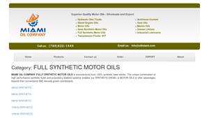 Oil Miami - Full Synthetic Motor Oils