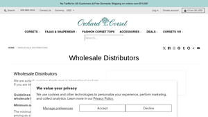 Orchard Corset - Wholesale Pricing Requirements