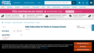 Oriental Trading - Fedora Hats
