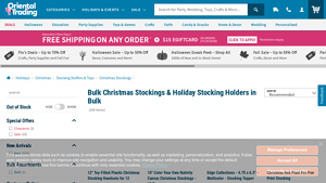 Oriental Trading - Bulk Christmas Stockings
