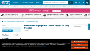 Oriental Trading - Personalized Playing Cards