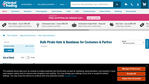 Oriental Trading - Pirate Hats & Bandanas