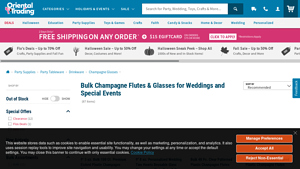 Oriental Trading - Champagne Glasses