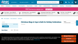 Oriental Trading - Bulk Christmas Mugs & Holiday Cups