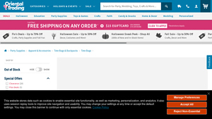 Oriental Trading - Bulk Tote Bags