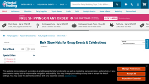 Oriental Trading - Bulk Straw Hats