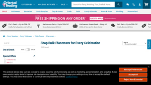 Oriental Trading - Bulk Placemats