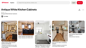 Pinterest - Antique White Kitchen Cabinets