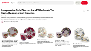 Pinterest - Wholesale Porcelain Tea Cups