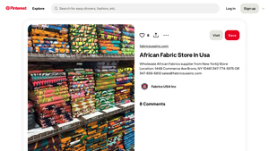 African Fabrics Wholesale - New York Supplier