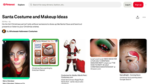 Pinterest - Santa Claus Costumes & Holiday Makeup