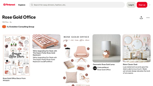 Pinterest - Rose Gold Office Decor