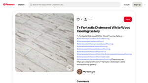 Pinterest - Distressed White Wood Flooring